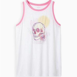 ❤️NWT TORRID TANK - FLORAL ROSE SKULL - SLEEVELESS CAMI - PLUS SIZE